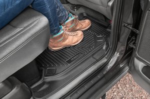 Toyota Tacoma Floor Liner - Front - Husky Liners - X-act Contour - Black - `24-`27 Toyota Tacoma Floor Liner - Front - Husky Liners - X-act Contour - Black - `24-`27